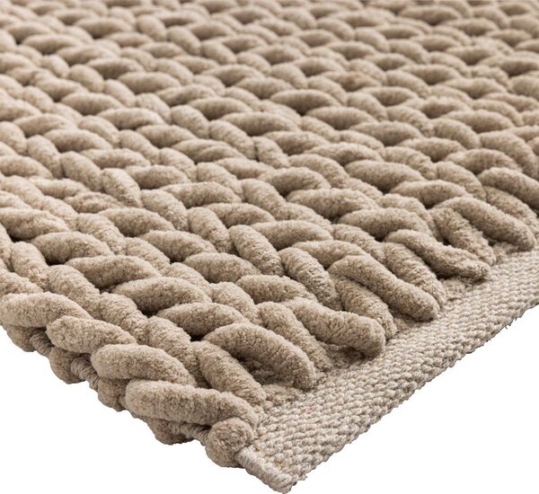 Tappetino per il bagno marrone chiaro 50x80 cm Ariel – douceur d'intérieur