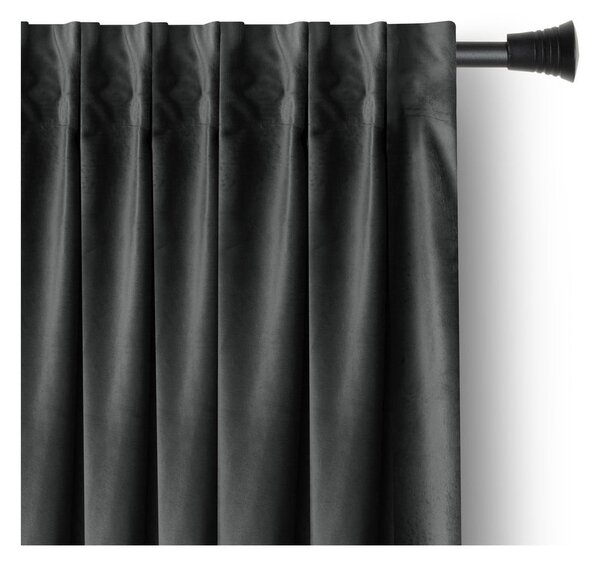 Tenda parzialmente oscurante grigia in velluto 140x270 cm – Restilo