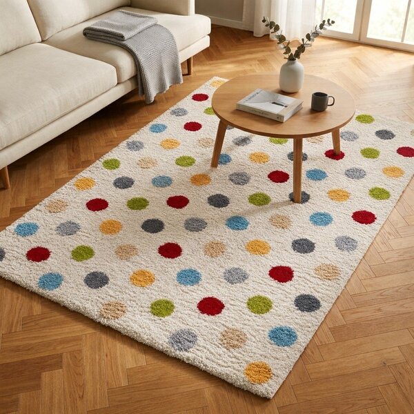 Tappeto crema 80x150 cm Norge Dots - Universal