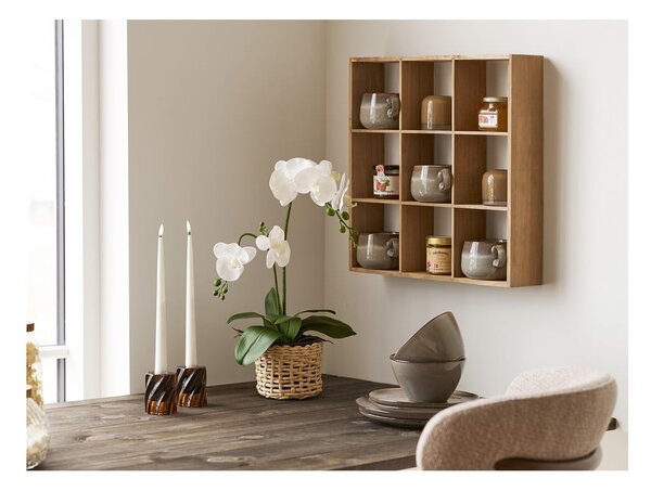 Mensola di colore naturale in pino massiccio con ripiani multipli 46 cm Moss – House Nordic
