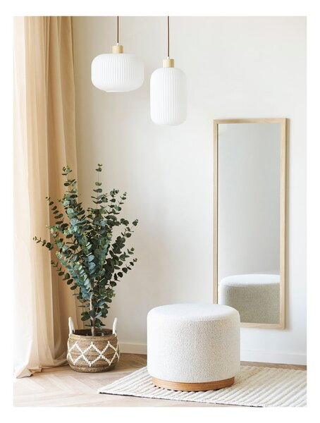 Lampadario bianco con paralume in vetro ø 20 cm Argalo – House Nordic