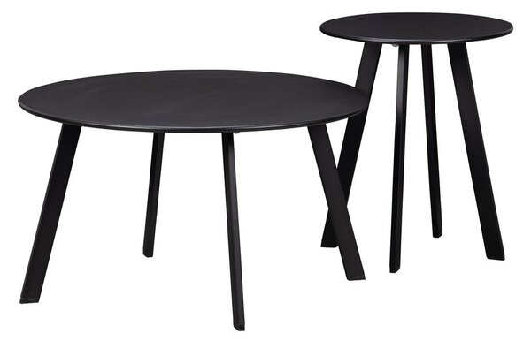 Tavolo da giardino nero, ø 70 cm Fer - WOOOD