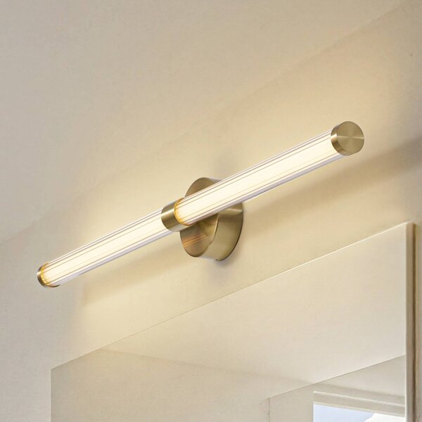 Applique da parete Melisa Lucande, Ottone / Oro, Bagno, Vetro, Moderno, Applique