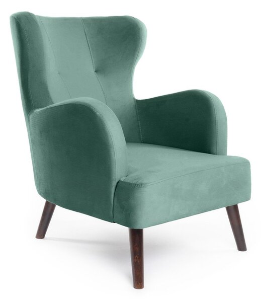 Poltrona in velluto color menta Noemye - Bonami Essentials