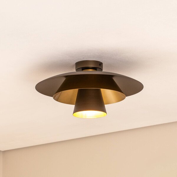 Plafoniera soffitto Plato Luminex, dimmerabile, Alluminio / Grigio / Zincato, Soggiorno / Sala da pranzo, Metallo, Moderno, Plafoniera