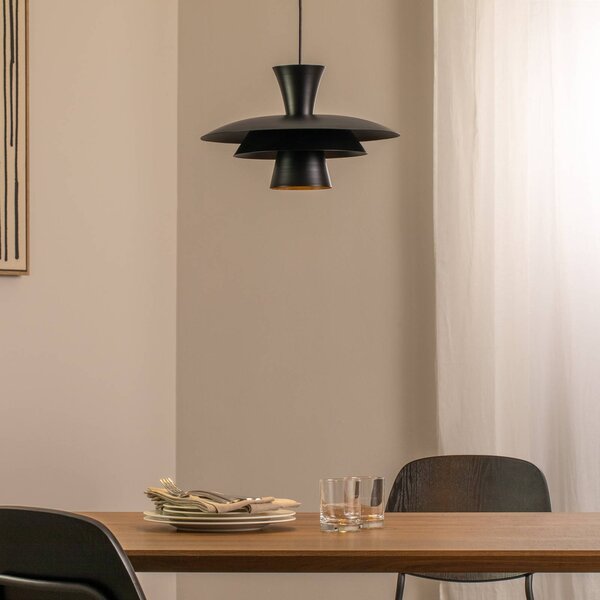 Lampada a sospensione Plato Luminex, dimmerabile, Nero, Soggiorno / Sala da pranzo, Metallo, Moderno, Lampada a sospensione