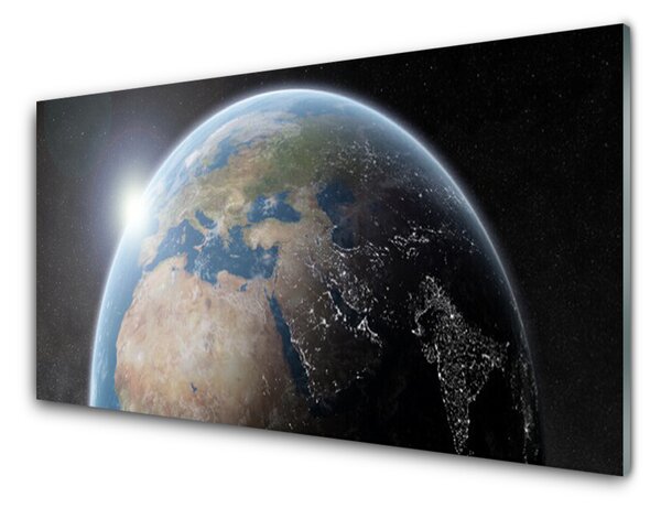 Quadro in vetro Pianeta Terra Universo 100x50 cm