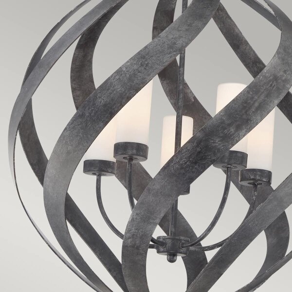 Quintiesse QN-BLACKSMITH-5P-OBK - Lampadario da esterno BLACKSMITH 5xE14/40W/230V IP44 nero