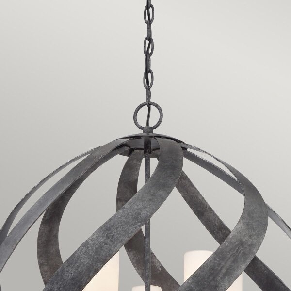 Quintiesse QN-BLACKSMITH-5P-OBK - Lampadario da esterno BLACKSMITH 5xE14/40W/230V IP44 nero