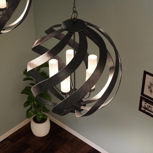 Quintiesse QN-BLACKSMITH-5P-OBK - Lampadario da esterno BLACKSMITH 5xE14/40W/230V IP44 nero