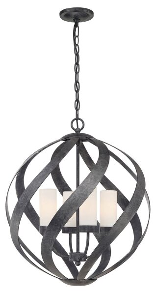 Quintiesse QN-BLACKSMITH-4P-OBK - Lampadario da esterno BLACKSMITH 4xE14/40W/230V IP44 nero