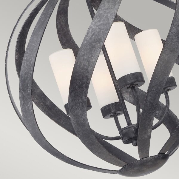 Quintiesse QN-BLACKSMITH-4P-OBK - Lampadario da esterno BLACKSMITH 4xE14/40W/230V IP44 nero