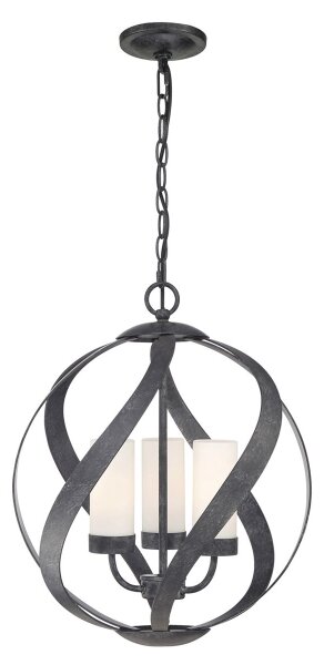 Quintiesse QN-BLACKSMITH-3P-OBK - Lampada a sospensione da esterno BLACKSMITH 3xE14/40W/230V IP44, nero