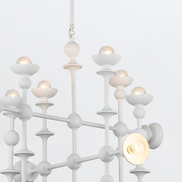 Quintiesse QN-CADENCE18-WHT - Lampadario a stelo CADENCE 18xE14/40W/230V bianco