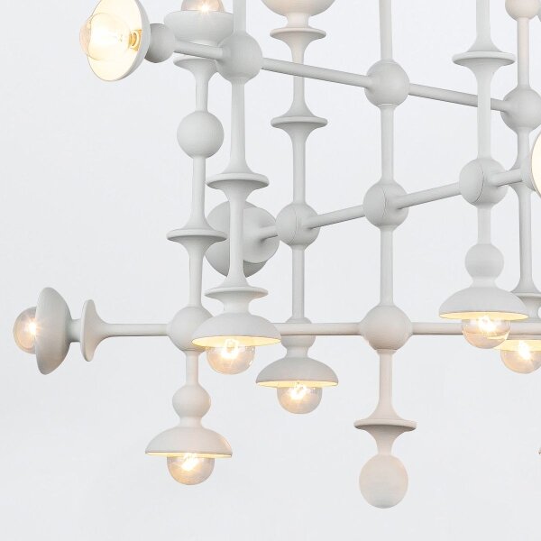 Quintiesse QN-CADENCE18-WHT - Lampadario a stelo CADENCE 18xE14/40W/230V bianco