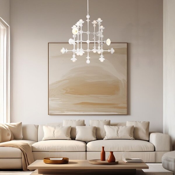 Quintiesse QN-CADENCE18-WHT - Lampadario a stelo CADENCE 18xE14/40W/230V bianco