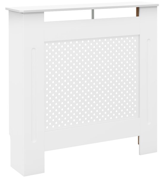 HOMCOM Copritermosifone in Legno Copertura Moderna 78 × 82 × 19cm Verniciato Bianco
