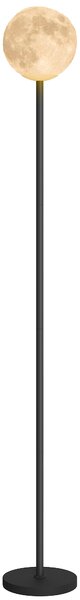 HOMCOM Lampada da Terra con Paralume a Forma di Luna, Interruttore a Pedale, 3 Temperature di Colore, Metallo, Nero | Aosom Italy