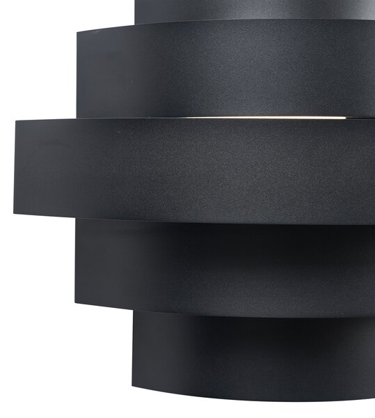 Lampada da parete moderna nera con LED dimmerabile a 3 livelli - Lines