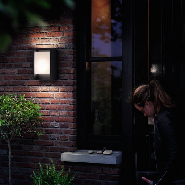 Philips Applique da esterni a LED Arbour UE, Nero, Alluminio, Moderno, Applique LED da esterni