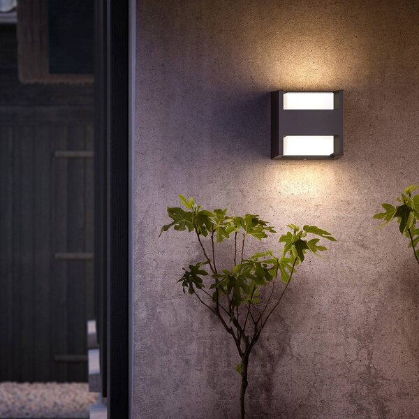 Philips Applique da esterno LED Arbour, a 2 luci, confezione da 2, 2.700 K