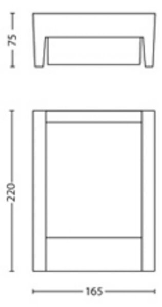 Philips Applique da esterni a LED Arbour, Nero, Alluminio, Moderno, Applique LED da esterni