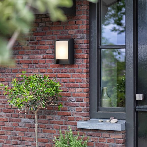 Philips Applique da esterni a LED Arbour, Nero, Alluminio, Moderno, Applique LED da esterni
