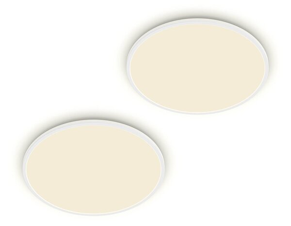 Philips Plafoniera a LED SuperSlim, dimmerabile, Bianco / Opale, Studio / Ufficio, Plastica, Moderno, Plafoniera LED