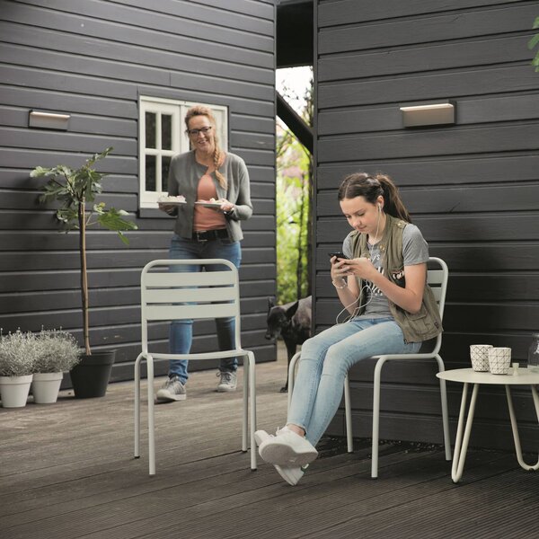 Philips Applique da esterni a LED Bustan, Nero, Alluminio, Moderno, Applique LED da esterni