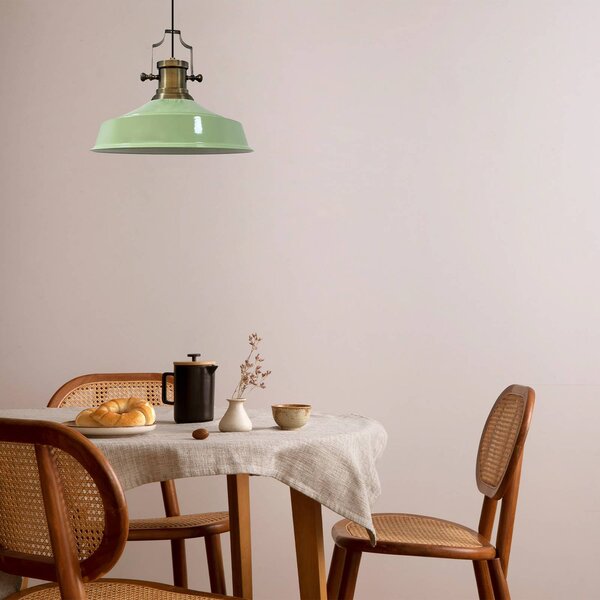 Lampada a sospensione Augusta ROYALTECH, dimmerabile, Verde, Soggiorno / Sala da pranzo, Metallo, Vintage, Lampada a sospensione