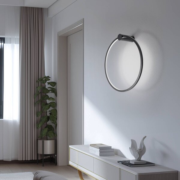 Applique da parete a LED Saturno Milagro Lighting, Nero, Soggiorno / Sala da pranzo, Alluminio, Moderno, Applique a LED