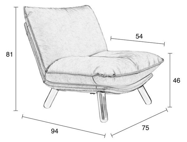 Poltrona grigia Lazy Sack - Zuiver