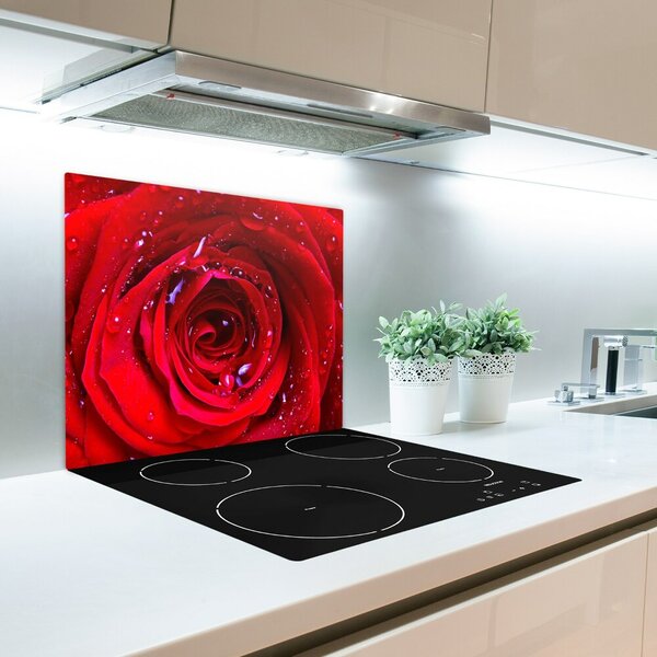 Tagliere in vetro temperato Rosa 60x52 cm
