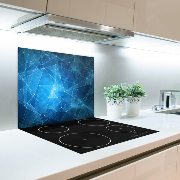 Tagliere in vetro Linee blu 60x52 cm