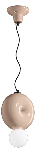 Sospensione Vintage Decò Bumbum 1 Elemento Ceramica Grigio Sabbia 1 Luce E27