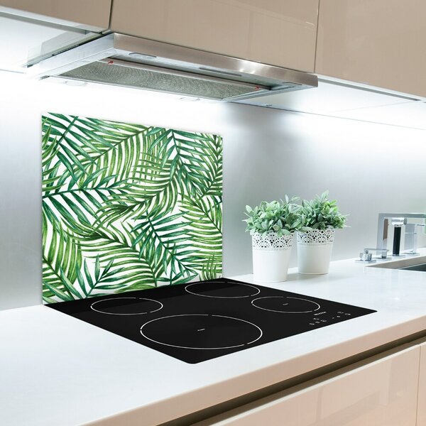Tagliere in vetro temperato Foglie di palma 60x52 cm