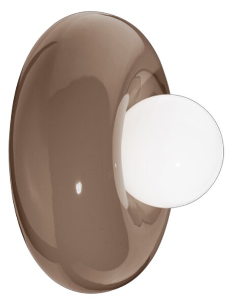 Applique Vintage Decò Bumbum Ceramica Marrone Moka 1 Luce G9