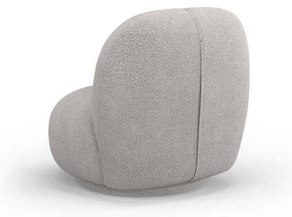 Poltrona grigio chiaro in tessuto bouclé Chuck - Micadoni Home