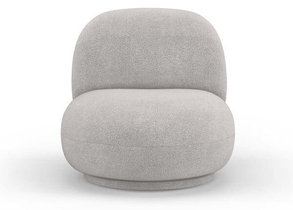 Poltrona grigio chiaro in tessuto bouclé Chuck - Micadoni Home