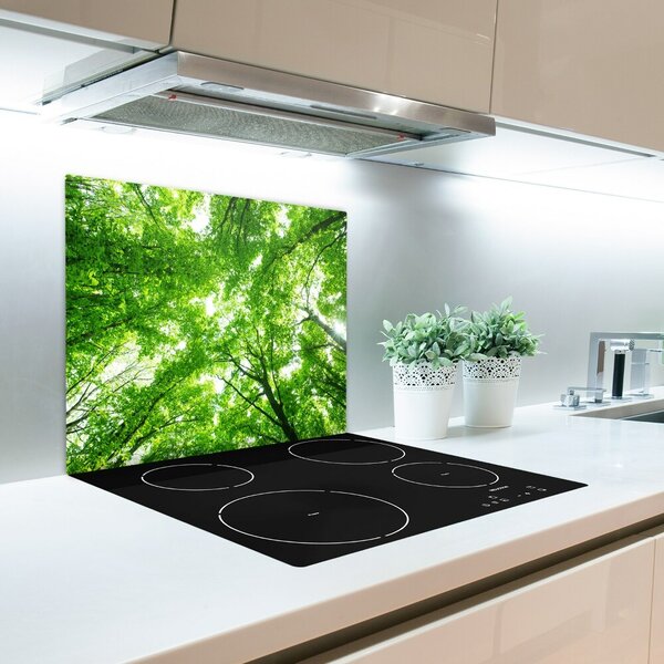 Tagliere in vetro temperato Foresta verde 60x52 cm