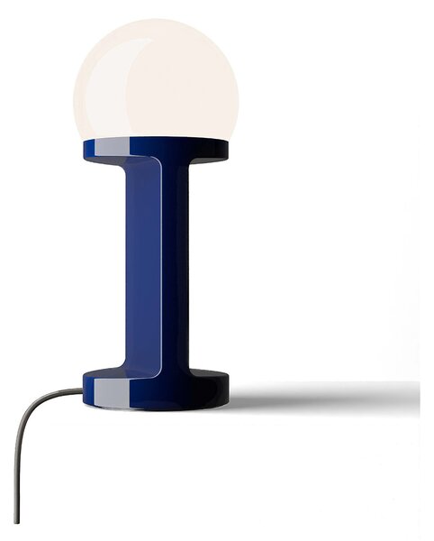 Lampada Da Tavolo Classica Habea Ceramica Blu Robot 1 Luce E14