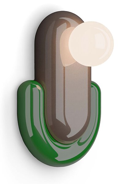 Applique Deco Eclair Ceramica Moka Verde Bali 1 Luce G9