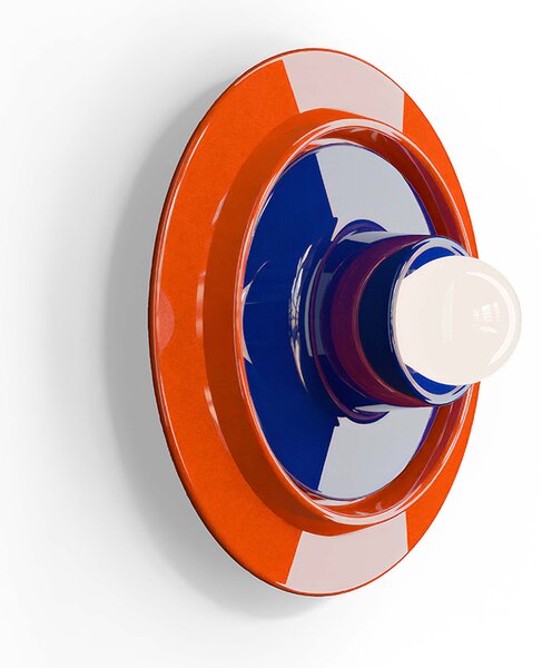 Applique Deco Voilà Ceramica Arancio Volpe Blu Robot 1 Luce E27