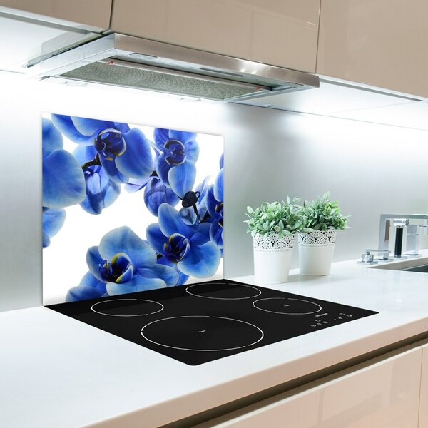 Tagliere in vetro Orchidea blu 60x52 cm
