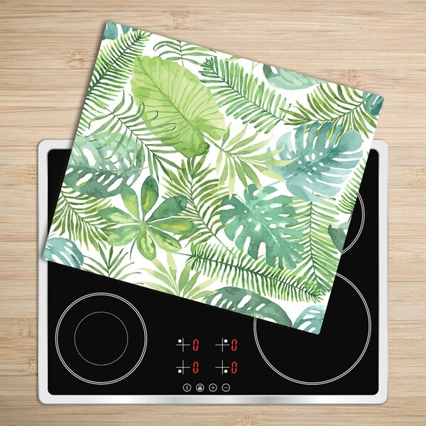 Tagliere in vetro Foglie tropicali 60x52 cm