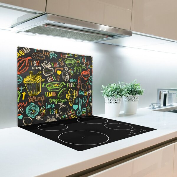 Tagliere in vetro Cibo thailandese 60x52 cm