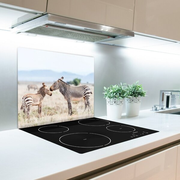 Tagliere in vetro Zebra in montagna 60x52 cm