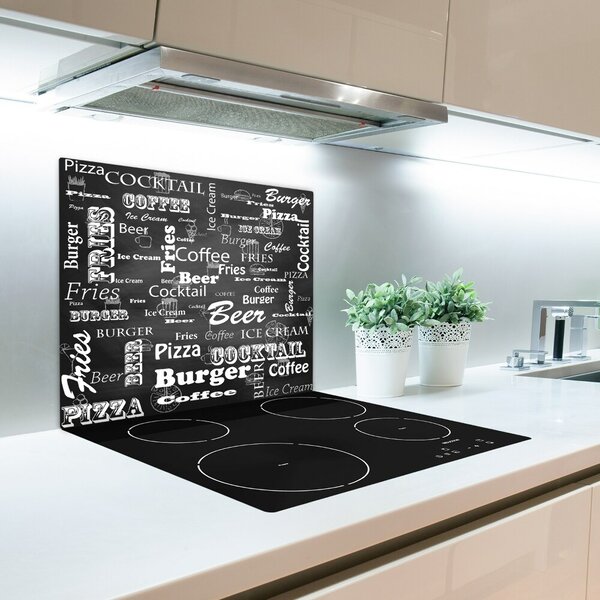 Tagliere in vetro Menu nel ristorante 60x52 cm