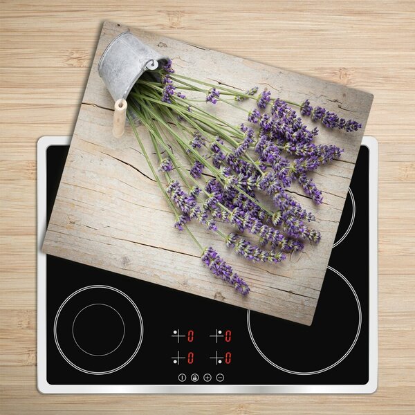 Tagliere in vetro Lavanda in una pentola 60x52 cm