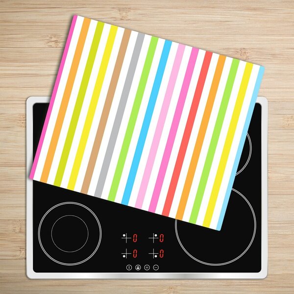 Tagliere in vetro Strisce colorate 60x52 cm